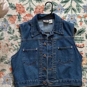 Sonoma Light Blue Denim Vest with Collar